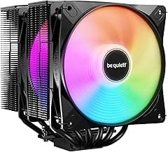 be quiet! Pure Rock Pro 3 LX CPU Air Cooler | 6 High Performance 6mm Heat Pipes with HDT Technology | 120mm Quiet ARGB PWM Fan | AMD:AM4 AM5/Intel LGA 1700/1150/1151/1200 | Black | BK043