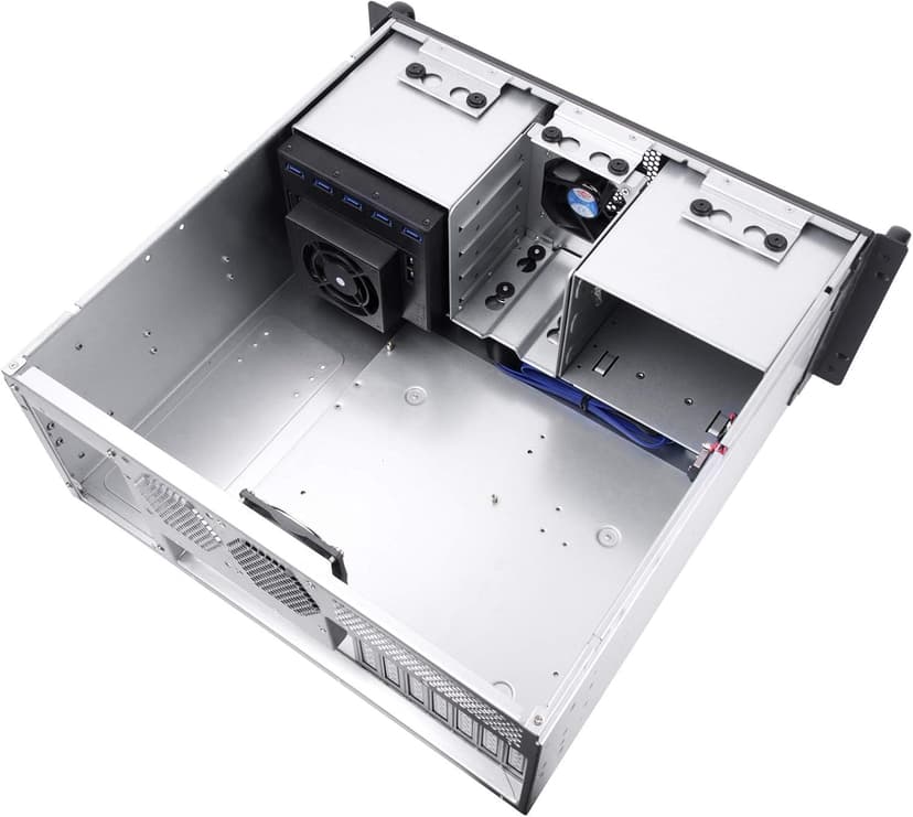 SilverStone Technology RM41-H08 4U Rackmount Server Case with 5 x 3.5 Hot-Swappable Bay and 3 x 5.25 Bays with USB 3.1 Gen 1 RM41-H08-x