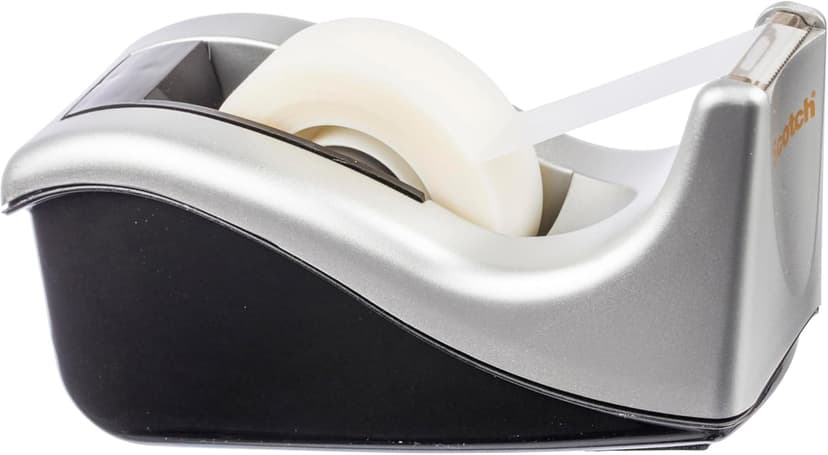 Scotch Desktop Tape Dispenser, Silvertech Two-Tone (C60-ST)
