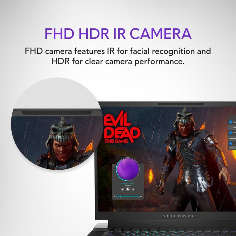 Alienware X16 R2 Gaming Laptop - 16-inch QHD+ 240Hz 3ms Display, Intel Core Ultra 7-155H, 16GB LPDDR5X RAM, 1TB SSD, NVIDIA GeForce RTX 4070 8GB GDDR6, Windows 11 Home, Onsite Service - Lunar Silver