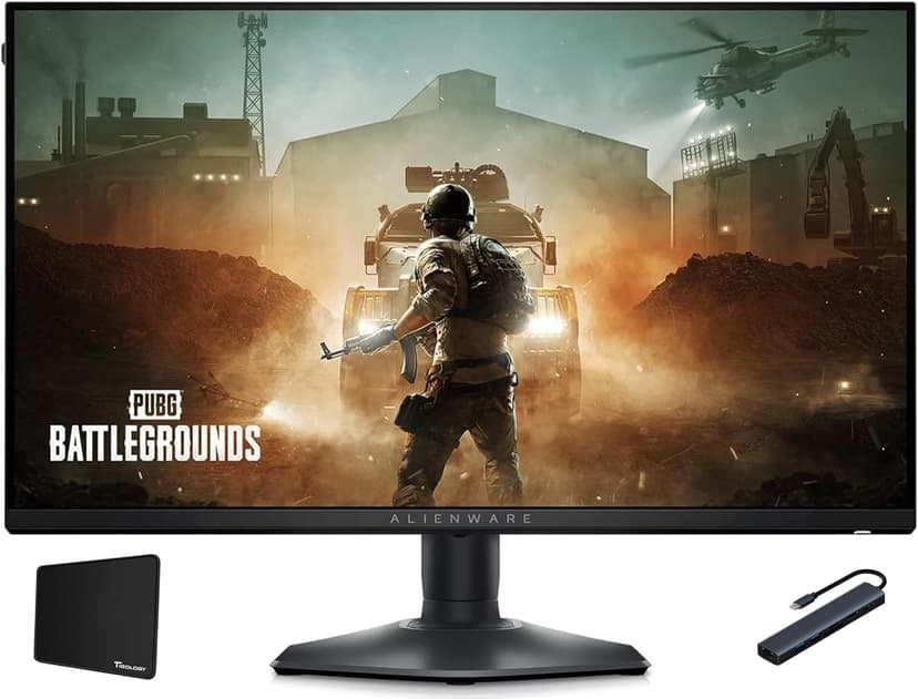 Alienware Gaming Monitor AW2523HF 24.5" IPS LED FHD (1920 x 1080) 360Hz Display, AMD FreeSync VESA Monitor (USB, HDMI), Dark Side of The Moon with Accessories