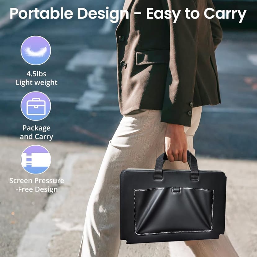Laptop Screen Extender, 14" FHD 1080P Triple Portable Screen Extender Monitor for 13"-16.5" Laptop with Stand Dual Monitors Built-in Speakers, Laptop Monitor Extender for MacOS/Wins/Chrome/Dex