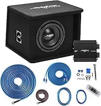 Skar Audio Single 8" Complete 700 Watt SDR Series Subwoofer Bass Package - Includes Loaded Enclosure with Amplifier