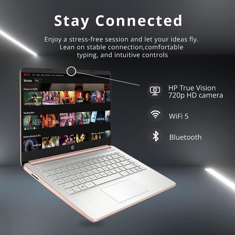 HP-14inch Laptop-Windows11 Laptop-School - Microsoft Office 365 - Quad-core Intel Processor - Long Battery Life - Ultralight Laptop for Student- Mini Laptop (16GB RAM |512GB PCIE SSD)