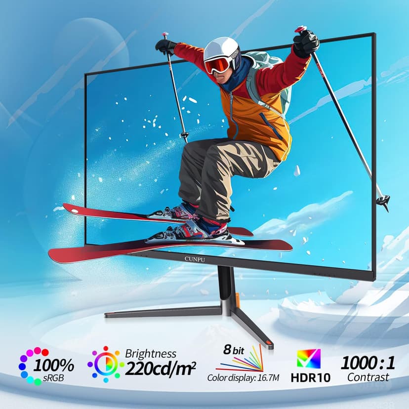 24 Inch Touchscreen Monitor, 10 Point Touch, FHD 1080P 75Hz IPS Screen, 100% SRGB, VESA Wall Mountable, Tilt Adjustment, VGA HDMI USB for PC, Laptop Business & Work Station, Warehouse