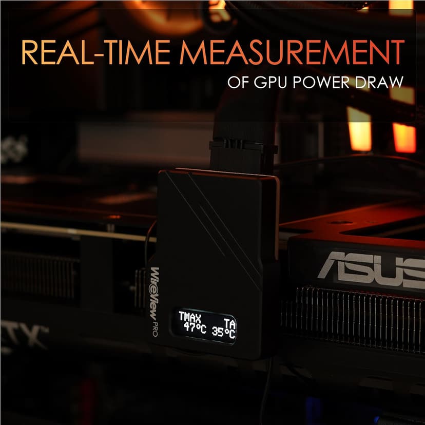 Thermal Grizzly WireView Pro GPU 90° - 1x12VHPWR 90° Reversed - Advanced Power Meter for Graphics Cards - OLED Display - Temperature Sensors - Monitoring Tool - Made in Germany