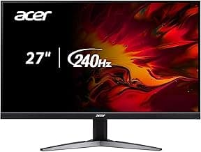 Acer Nitro 27" WQHD 2560 x 1440 PC Gaming Monitor | AMD FreeSync Premium | Up to 240Hz Refresh | Up to 0.5ms HDR350 | DCI-P3 90% | 1 x Display Port 1.4 & 2 x HDMI 2.1 | KG271U Xbmiipx