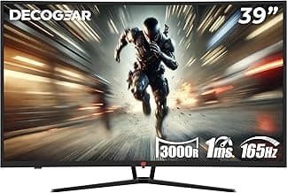 Deco Gear 39" Curved Ultrawide Gaming Monitor | 2560x1440 | 1ms MPRT | 165 Hz | 16:9 | HDR400 | 4000:1 | 1 x HDMI | 1 x DisplayPort