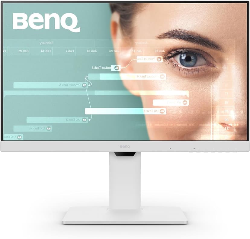 BenQ GW2786TC Office USB hub Monitor 27" 1080p | Coding Mode | IPS | Eye-Care Tech | Adaptive Brightness | Height Adjustable | White Monitor | Noice-Cancelling Mic | Daisy Chain | USB-C
