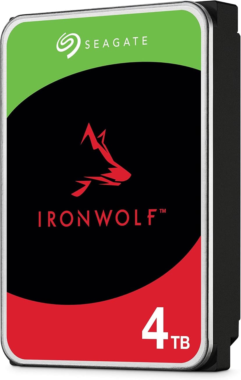 Seagate IronWolf 4TB NAS Internal Hard Drive CMR 3.5 Inch SATA 6Gb/s 5400 RPM 64MB Cache for RAID Network Attached Storage Rescue Services (ST4000VNZ06/006)