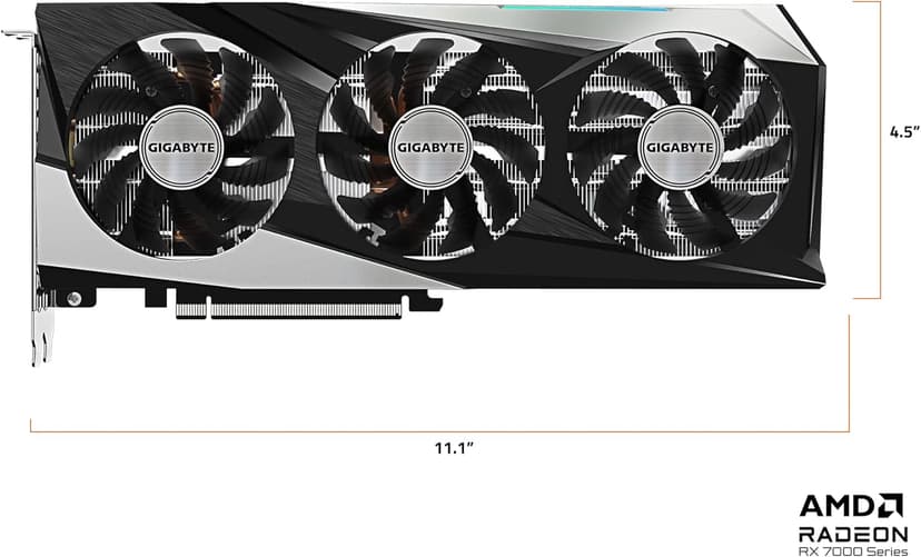 GIGABYTE GV-R76GAMING OC-8GD Radeon RX 7600 Gaming OC 8G Graphics Card, 3X WINDFORCE Fans 8GB 128-bit GDDR6, Video Card