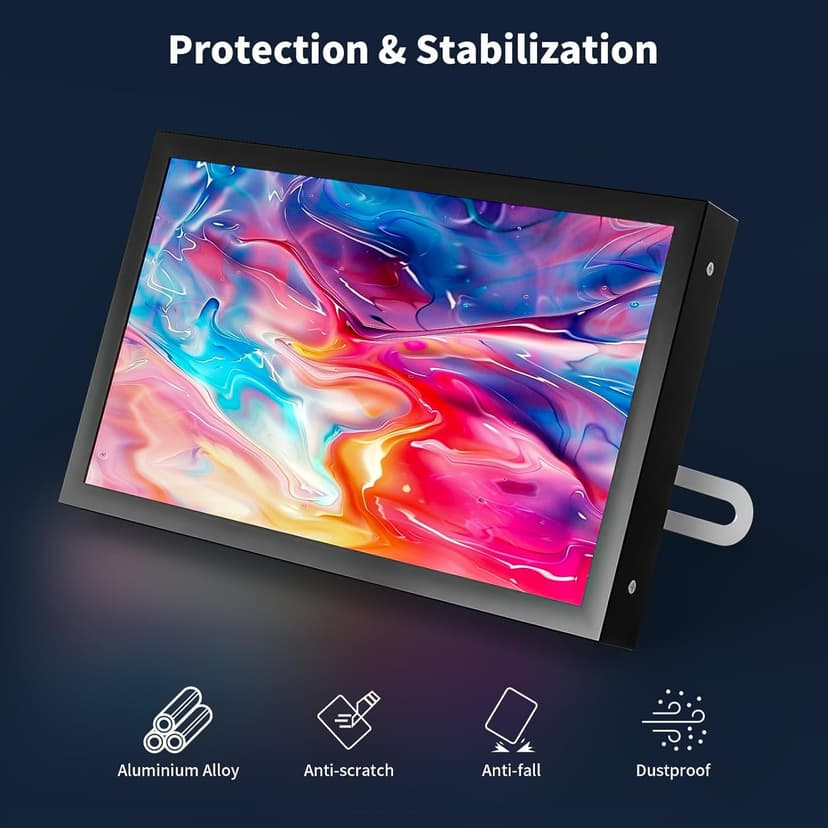 7 Inch Small Monitor, 1024×600 HD IPS Mini Monitor with Built-in Speakers/HDMI/VGA/AV Input for Raspberry Pi, PC, TV, DVD, CCTV