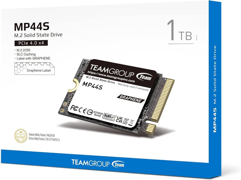 TEAMGROUP MP44S SSD 1TB SLC Cache Gen 4x4 M.2 2230 PCIe 4.0 NVMe Steam Deck ASUS ROG Ally Mini PCs R/W Speed up to 5000/3500 MB/s TM5FF3001T0C101