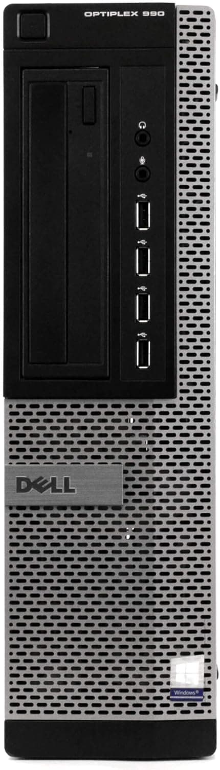 Dell Optiplex 990 Desktop PC Bundle with WiFi Adapter - Intel Quad Core i5 3.2GHz, 16GB RAM, 1TB HDD, DVD-RW, Windows 10 Pro, WiFi Adapter, 17 Inch LCD, Keyboard, Mouse (Renewed)