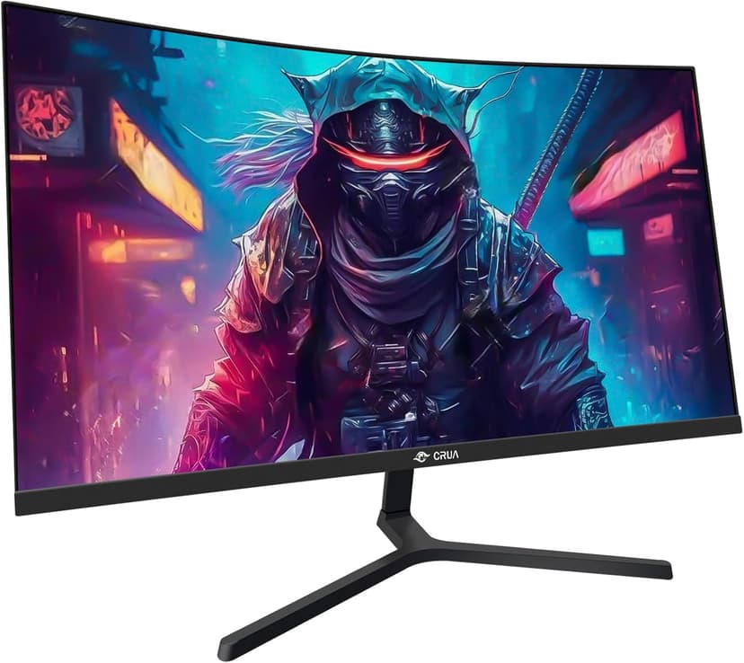 CRUA 24 Inch Curved Gaming Monitor, 144hz/165hz FHD 1080P Frameless Computer Monitor, PC Monitors Support AMD Freesync, 99% sRGB, DP, HDMI, Compatible Wall Mountable Installs-Black