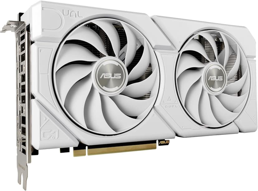 ASUS Dual GeForce RTX™ 4060 EVO White OC Edition 8GB GDDR6 (PCIe 4.0, 8GB GDDR6, DLSS 3, HDMI 2.1a, DisplayPort 1.4a, Axial-tech Fan Design, 0dB Technology, Dual BIOS, Auto-Extreme Tech)