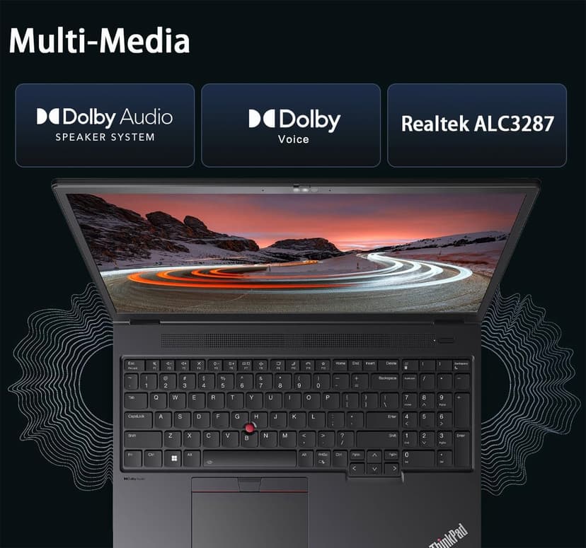 Lenovo ThinkPad P16v Gen 2 Mobile Workstation Laptop (16" 4K 100%DCI-P3, NVIDIA RTX 1000 Ada 6GB, Intel Ultra 7 155H, 64GB DDR5 RAM, 2TB SSD) 800 nits, 2 x Thunderbolt 4, 5MP IR Webcam, Win 11 Pro