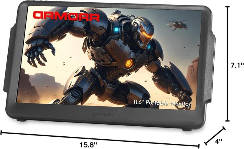 Orion Portable Monitor - 11.6" HD IPS Gaming Display & Dock for Nintendo Switch, Compatible with HDMI Consoles, Xbox, PS5, Mobile Gaming Devices - Stereo Speakers, Ergo Handles