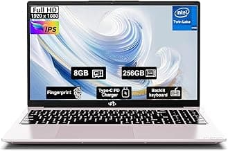 15.6" FHD IPS Student-Laptop Computer - 8GB RAM 256GB SSD, 4 Cores 13th Gen Intel N150(Beat to i3-1115G4, Up to 3.6GHz), 65W GaN Type-C, Fingerprint, Backlit Keyboard, Wi-Fi 6, BT5.2, Numpad