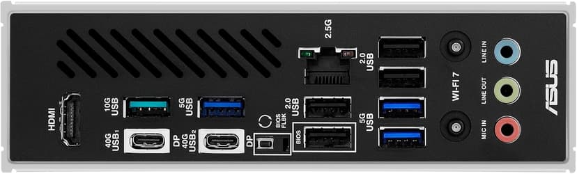 ASUS X870 MAX Gaming WIFI7 AMD AM5 ATX Motherboard, 12+2+1 80A DrMOS, DDR5, PCIe 5.0 x16 Q-Release, 3X M.2, Wi-Fi 7 Q-Antenna, 2.5Gb LAN, USB4® Type-C®, USB-C® 20Gbps, BIOS Flashback™, Aura Sync