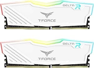 TEAMGROUP T-Force Delta RGB DDR4 16GB (2x8GB) 3200MHz (PC4-25600) CL16 Desktop Memory Module ram White - TF4D416G3200HC16CDC01