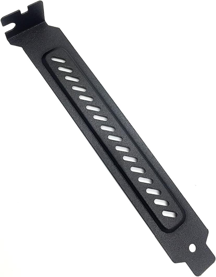 upHere Maximum Steel Profile Expansion Vented PCI Slot Cover Plate - Black- 10 Packs