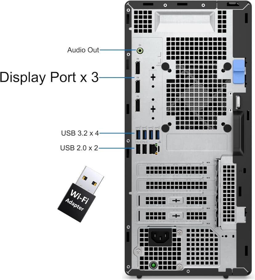 Dell OptiPlex 7020 Plus Tower 7000 Business Desktop Computer, 14th Gen Intel 20-Core i7-14700 up to 5.4GHz, 64GB DDR5 RAM, 2TB PCIe SSD, DVDRW, WiFi Adapter, Ethernet, Keyboard Mouse, Windows 11 Pro