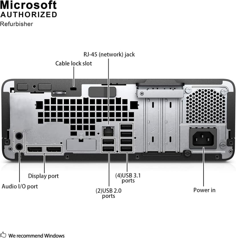 HP Business Desktop ProDesk 600 G3 SFF Computer - Intel Core i5-6500 3.2GHz / 16GB RAM / 512GB SSD/Windows 10 Professional (Renewed)