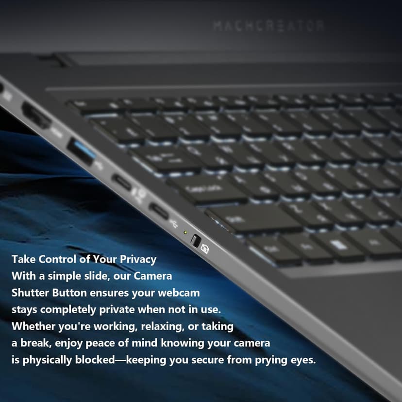 Machenike 17.3’’ Laptop, Intel Processor, 16GB DDR5 RAM, 512GB SSD, Backlit Keyboard, Large-Screen with 120Hz Refresh Rate, Perfect for Work, School, and Streaming, Windows 11 Home, Modern Grey