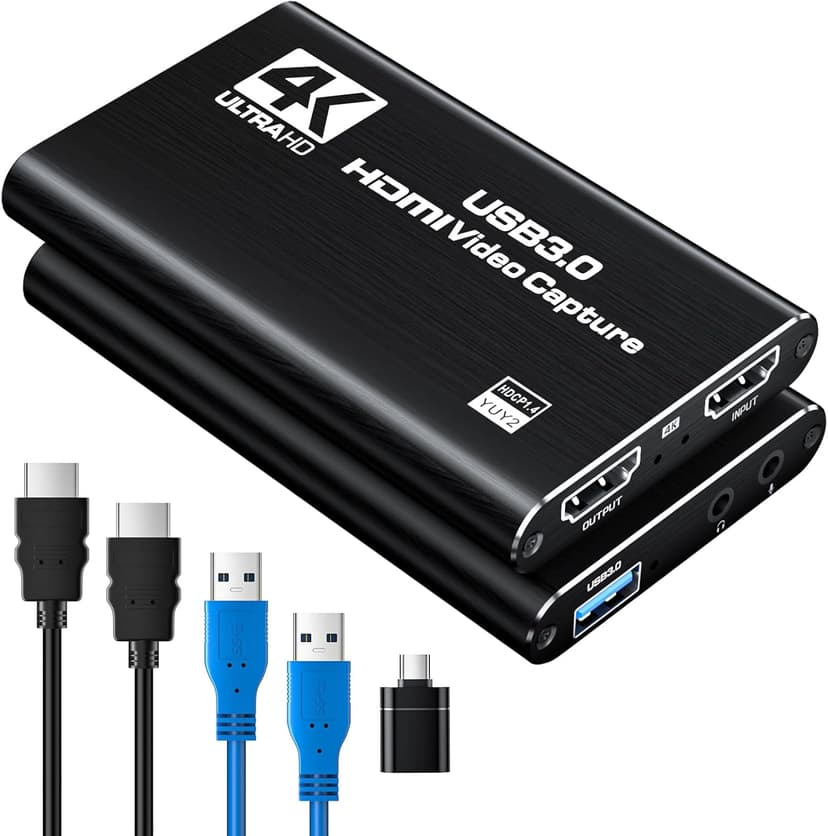 Newhope HDMI Capture Card for Streaming, Full HD 1080P 60FPS Capture USB 3.0 Game Audio Video Capture Card,for Streaming Camera/Xbox/PS4/PS5/Switch/PC