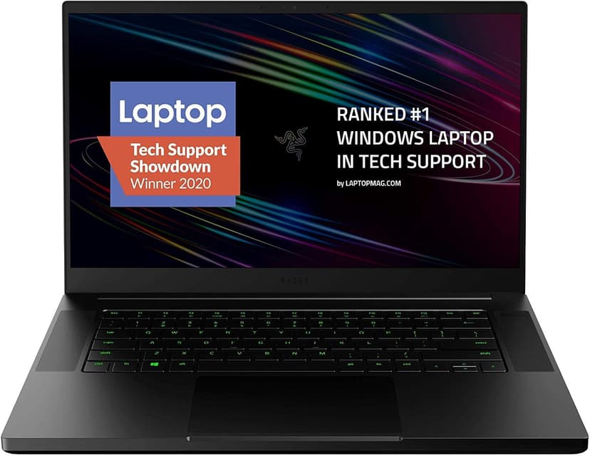 Razer Blade 15 Base Gaming Laptop 2020: Intel Core i7-10750H 6 Core, NVIDIA GeForce RTX 2070 Max-Q, 15.6" FHD 1080p 144Hz, 16GB RAM, 512GB SSD, CNC Aluminum, Chroma RGB Lighting, Thunderbolt 3, Black