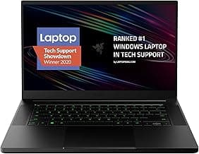 Razer Blade 15 Base Gaming Laptop 2020: Intel Core i7-10750H 6 Core, NVIDIA GeForce RTX 2070 Max-Q, 15.6" FHD 1080p 144Hz, 16GB RAM, 512GB SSD, CNC Aluminum, Chroma RGB Lighting, Thunderbolt 3, Black