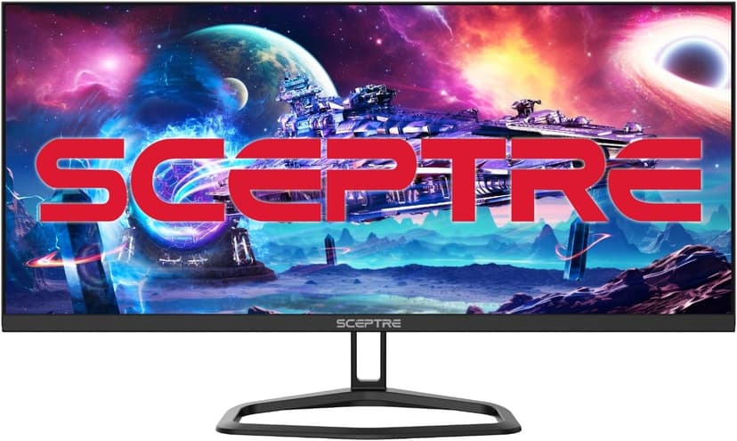 Sceptre 30-inch IPS Monitor 21:9 DisplayPort x2 up to 210Hz 1ms Ultra Wide/Slim Build-in Speakers, Machine Black 2024 (E305B-FU200T)