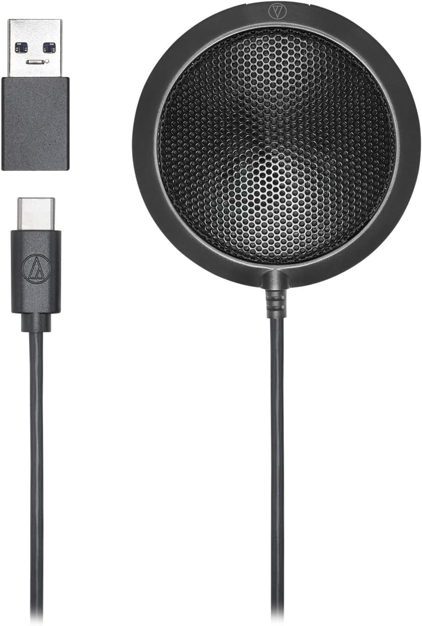 Audio-Technica ATR4697-USB Omnidirectional Condenser Boundary Microphone,Black