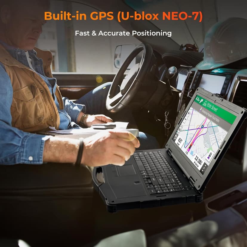 MUNBYN 15.6" Rugged Laptop Windows 11 Pro, Intel i5-1135G7, 16GB+512GB, Heavy Duty Laptop, Wi-Fi 6, 4G LTE Rugged Laptop Computer, 700Nit Outdoor Laptop, 6300+1750mAh Dual Battery, 2Y Protection(New)