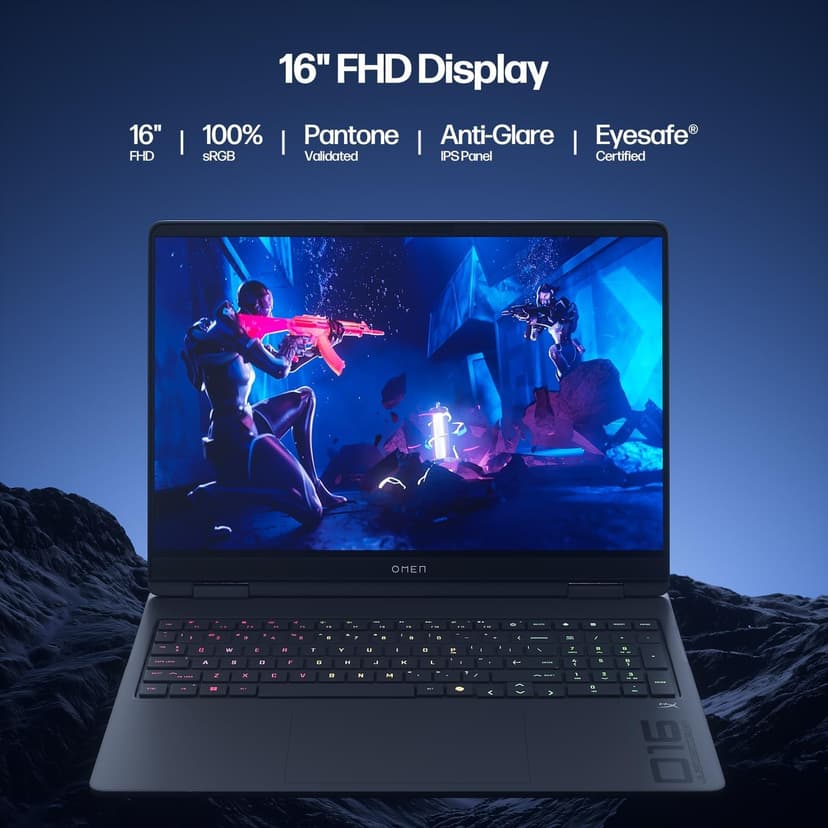 HP OMEN 16" Gaming Laptop 2K 144Hz - AMD Ryzen 9 8940HX, NVIDIA RTX 5060, 32GB RAM, 2TB SSD, RGB Backlit Keyboard, Wi-Fi 6E, Cooling Pad Bundle, Windows 11 Pro