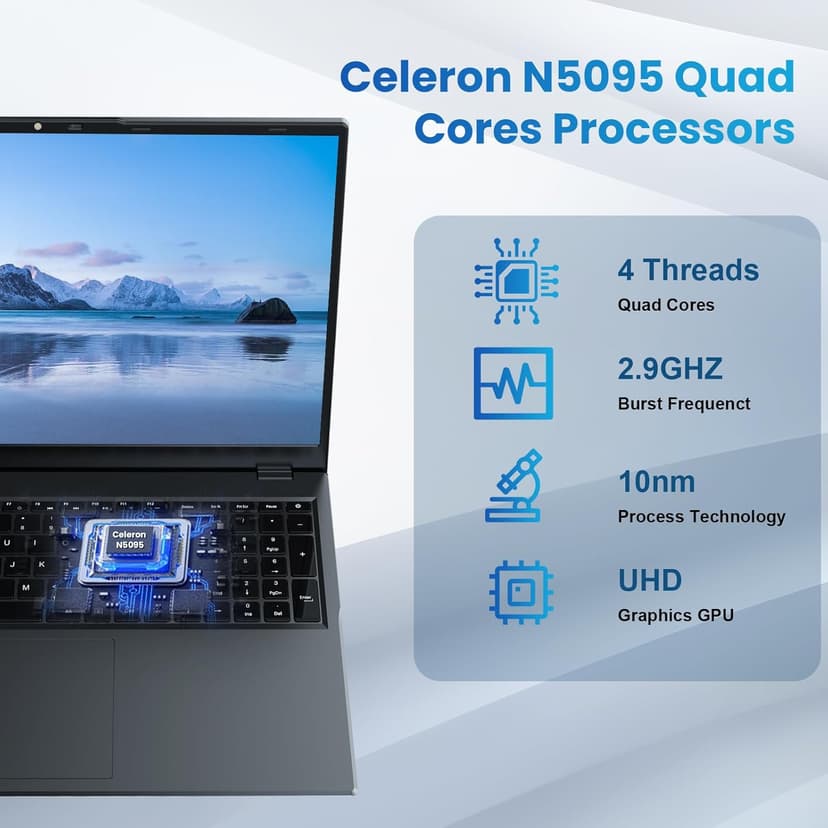 jumper 17.6 Inch Laptop, 16GB RAM, 640GB ROM, Office 365, Windows 11 Laotop with Celeron N5095, IPS FHD Display 100% sRGB, Backlit Keyboard, WiFi-6, Numpad, BT4.2, Type-C, Cooling System