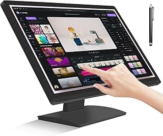 24 Inch Touchscreen Monitor, IPS FHD 1080P Touch PC Display, 100Hz, LED Backlit Multi-Touch Monitor, VESA, HDMI & VGA & USB Computer Touch Screen for Gaming, Business, Warehouse, Bar, Gym