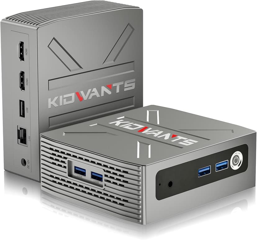 KG1 Mini PC N4000(up to 2.6GHz), Mini Computer 8GB LPDDR4 RAM/128GB eMMC, Mini Desktop Computer Support 4K Dual Display, WiFi 5, BT 5.0, and USB 3.0 (Grey)