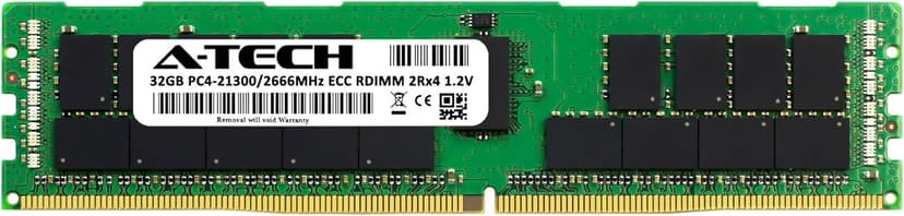 A-Tech 32GB RAM Replacement for Hynix HMA84GR7AFR4N-VK | DDR4 2666MHz PC4-21300 2Rx4 1.2V ECC RDIMM Registered 288-Pin DIMM Memory Module