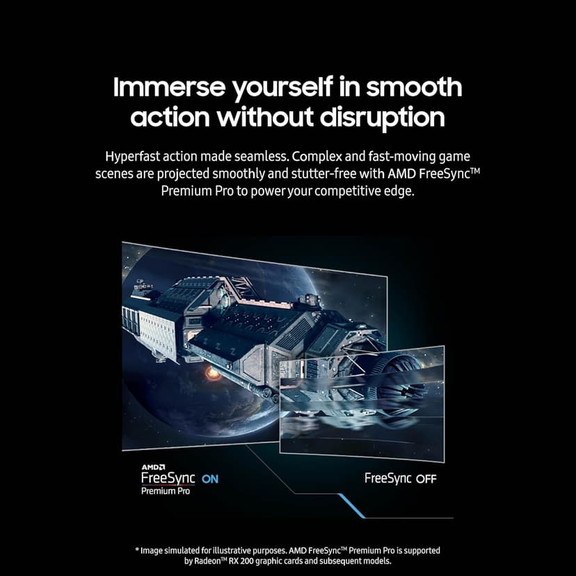 SAMSUNG 49” Odyssey G9 Series DQHD 1000R Curved Gaming Monitor, 1ms(GtG), VESA DisplayHDR 1000, 240Hz, AMD FreeSync Premium Pro, Height Adjustable Stand, Ultrawide Screen, LS49CG954ENXZA, 2024