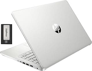 HP Stream 14" HD BrightView Laptop, Intel Celeron N4120, 16GB RAM, 416GB Storage (128GB eMMC + 288GB Docking Station Set), Intel UHD Graphics, 720p Camera, Wi-Fi, 1 Year Office 365, Win 11 S, Silver