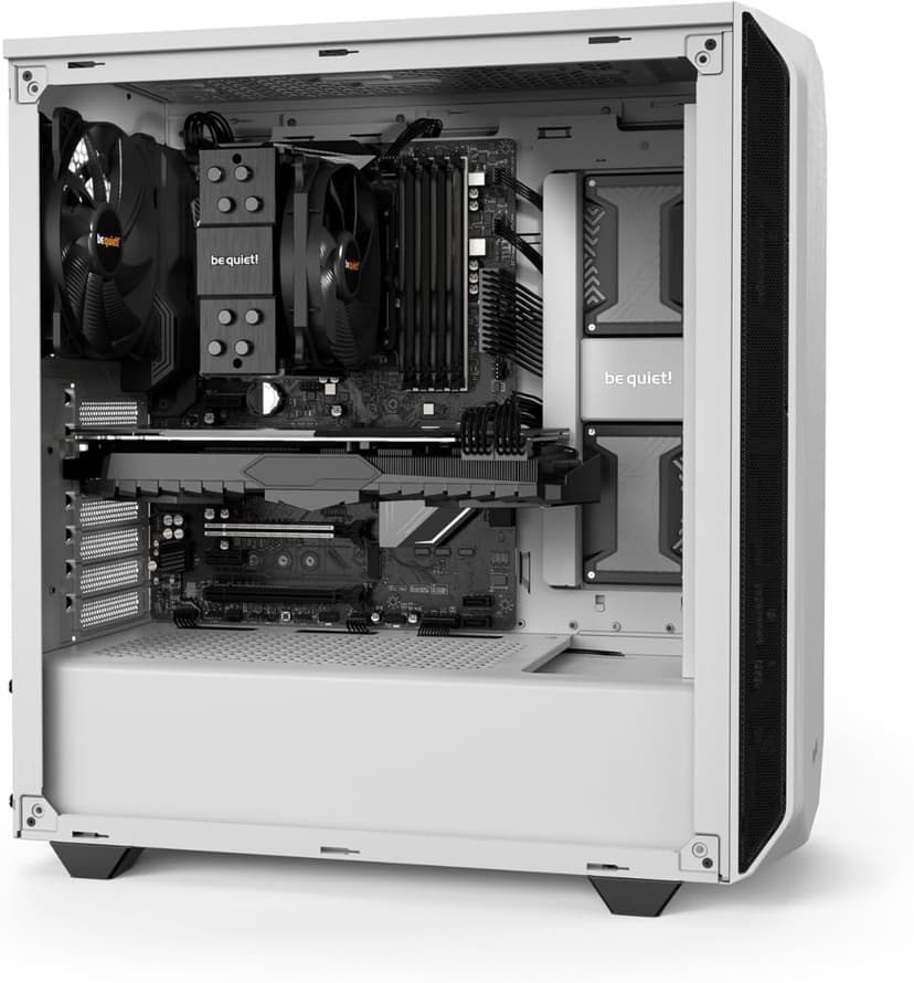 be quiet! Pure Base 500 ATX Midi Tower PC Case | Two Pre-Installed Silent Wings 2 Fans| White | BG035