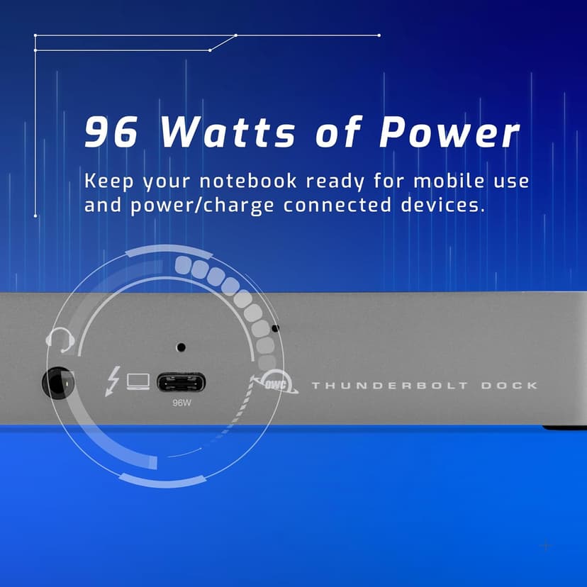OWC 11-Port Thunderbolt Dock with 4 Ports, 4 USB Ports, Ethernet, Audio, and Card Reader Functionality for Thunderbolt 3 Mac or Thunderbolt 4 PC
