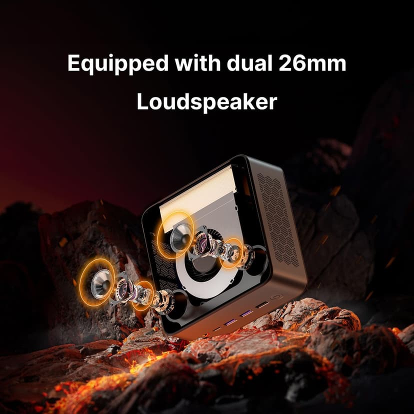 Gaming PC Radeon 780M 2400Mhz, Mini PC Ryzen 9 7940HS Mini Computers, 32B DDR5+1TB PCIe 4.0 SSD, Built-in Dual Speakers, USB4 *2, WiFi 6/BT 5.2, Dual 2.5GbE LAN