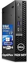Dell OptiPlex 7020 MFF 7000 Micro Form Factor Mini Business Desktop Computer, 14th Gen Intel 20-Core i7-14700T up to 5.2GHz, 32GB DDR5 RAM, 1TB PCIe SSD, WiFi 6, DisplayPort, HDMI, Windows 11 Pro
