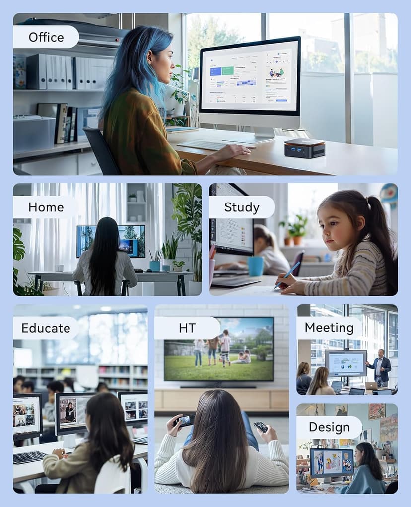 KAMRUI Mini PC Computer, Intel Processor N97 (up to 3.6 GHz), 16GB DDR4 RAM 256GB M.2 SSD, Mini Desktop Computer Support Dual 4K, WiFi, Bluetooth, Ethernet, HTPC for Business, Education, Home