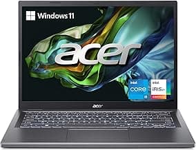 Acer Aspire 5 14 Slim Laptop | 14" WUXGA (1920 x 1200) IPS |Core i5-1335U | Intel Iris Xe Graphics | 8GB LPDDR5 | 512GB Gen 4 SSD | Wi-Fi 6E | USB4/Thunderbolt 4 | Backlit KB | A514-56M-576D, Gray