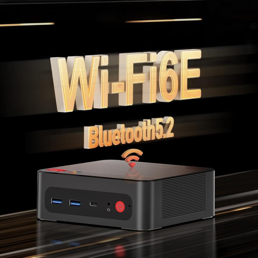 P4 Light Gaming Mini PC, Ryzen 7 5825U, 32GB RAM 1TB SSD, 11 Pro Triple 4K 60HZ Displays Desktop Computers, Support PS3 Emulator Micro PC, HDMI+DP+Type-C, WiFi 6E, BT5.2, Dual 2.5GbE LAN