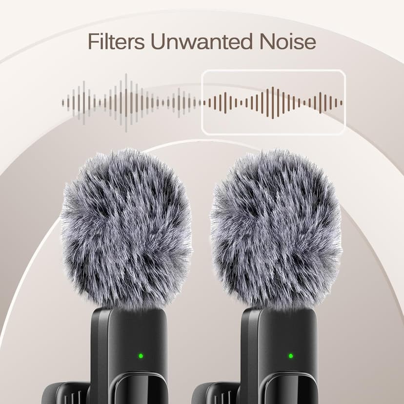 Professional Wireless Lavalier Lapel Microphone for iPhone, iPad, mini Video Recording Mic forInterview Video Podcast Vlog YouTube&Livestream, Noise Reduction, Plug &Play